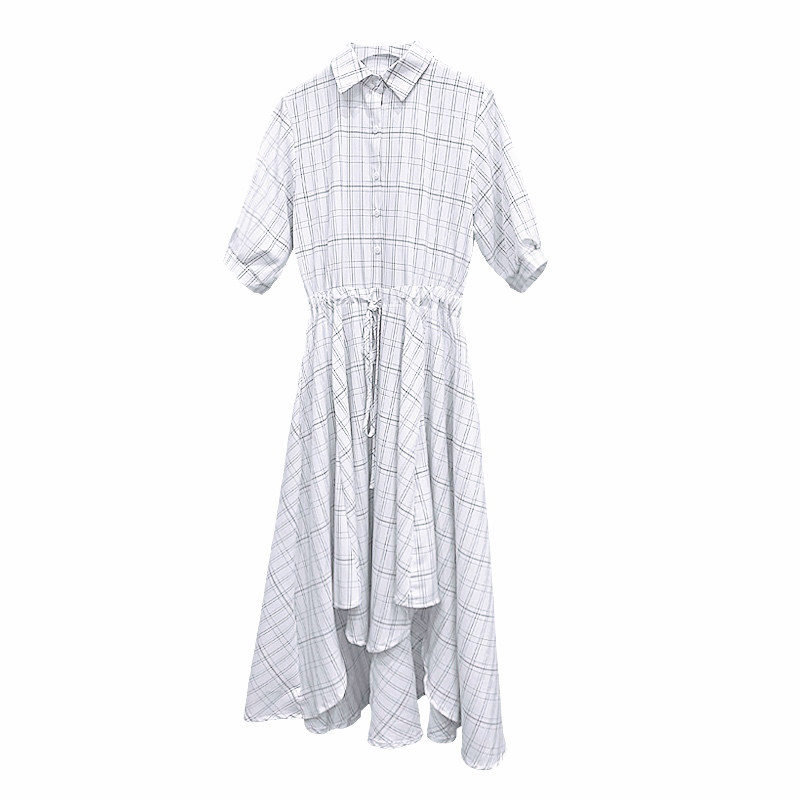 现货主推数据好新款夏装格子连衣裙ZB011-893P85K128,女装连衣裙,Mushroom