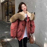 【数据好主推】新增南瓜色貉子毛90派克羽绒服B220-2461-P375K558，女装羽绒服，2B220