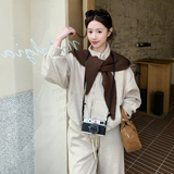 春季新款卫衣套装＋披肩RF2B220-88032-P215K338，女装套装/套裙，2B220