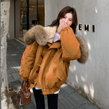 【数据好主推】新增南瓜色貉子毛90派克羽绒服B220-2461-P375K558，女装羽绒服，2B220