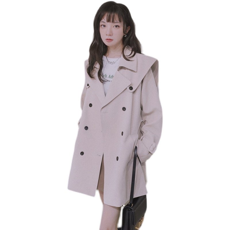 【档口现货】海军领风衣提供买家秀收腰风衣280-952-P135-K188,女装风衣,Mushroom