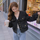 【秋冬款】30羊毛小香风短款毛呢外套2249p135k188，女装毛呢外套，Mushroom