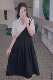 [新款现货现货中]假两件连衣裙固色提供280-2232-p95k148，女装连衣裙，Mushroom
