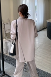 设计感灰紫色小西装女春2025新款韩版休闲宽松职业西服，女装西装，Mushroom