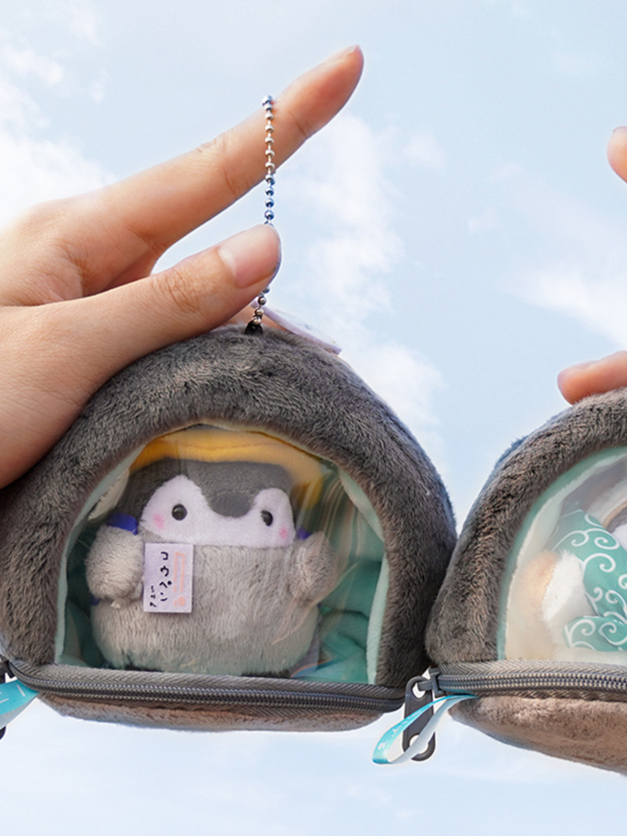 正能量小企鹅痛包毛绒书包挂件公仔可爱卡通包包挂饰玩偶钥匙扣女