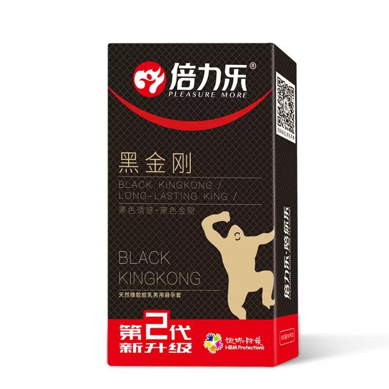 倍力乐黑金刚安全套10只装加厚延时持久避孕套套裸感成人情趣性用图片