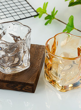 ins风扭扭玻璃杯高颜值水杯咖啡杯早餐牛奶杯酒杯简约高级感杯