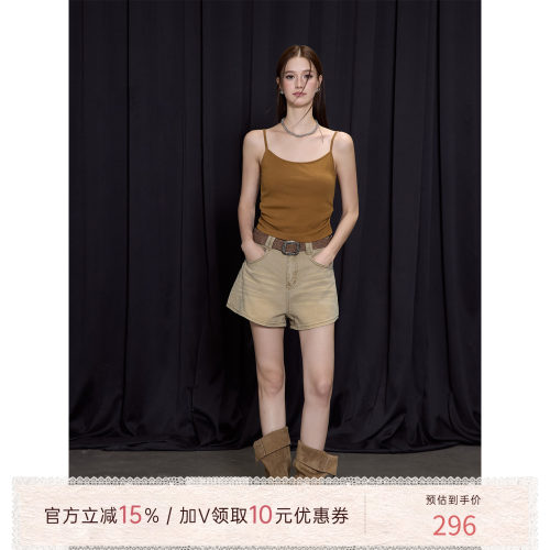 猫酱紫 牛仔短裤女2026夏季新款好看时尚宽松女裤美式休闲风裤子