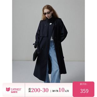 猫酱紫 正肩气质廓形风衣女宽松显瘦气质通勤高级感外套