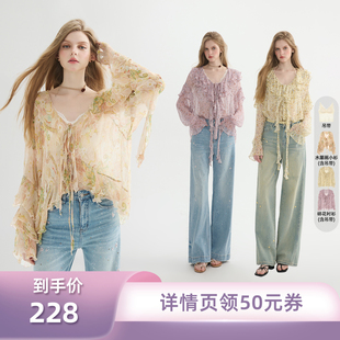 【所有姐姐的衣橱直播间】猫酱紫 碎花衬衫/水墨画小衫