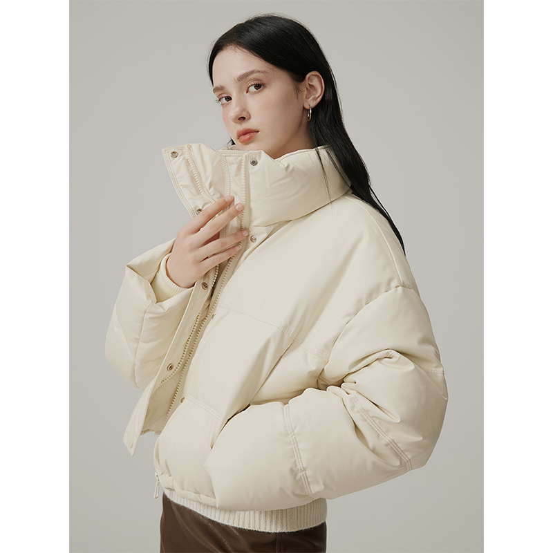 【推荐】猫酱紫90%绒子含量白鸭绒立领羽绒服