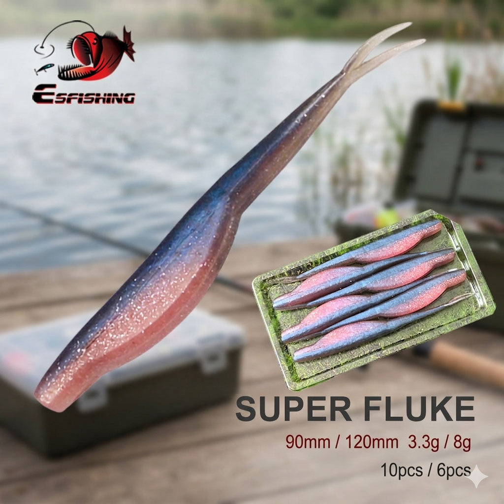 ESFISHING路亚软饵叉尾米诺针尾假饵俘虏客12厘米 gulp soft lure