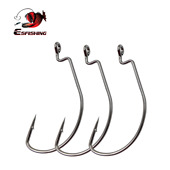 ESFISHING路亚巨物高碳钢软饵宽腹曲柄钩Worm Hook锋利加粗高强度