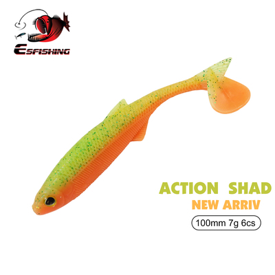 新款t尾软饵路亚鲈鱼狗鱼lure