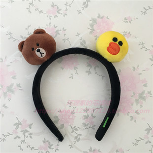 韓國熊公仔動(dòng)物發(fā)箍來自星星 出行旅游賣萌 你吳世勛同款