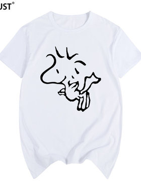 woodstock史努比短袖T恤dog狗卡通动漫peanuts男女复古怀旧美式