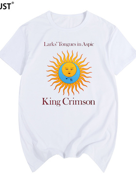 King Crimson Larks' Tongues in Aspic艺术摇滚乐队男女短袖T恤