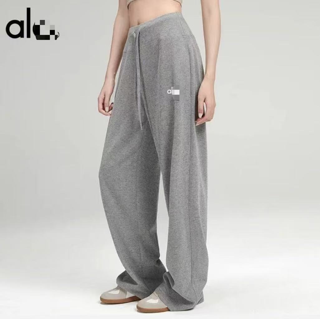 aio瑜伽裤休闲女慵懒松弛感宽松糯米针织裤垂感舒适阔腿裤瑜伽服
