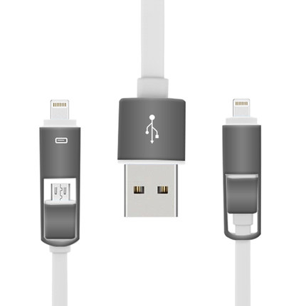 伸缩数据线 二合一拖二多功能安卓手机通用iPhone5s/6Plus充电线