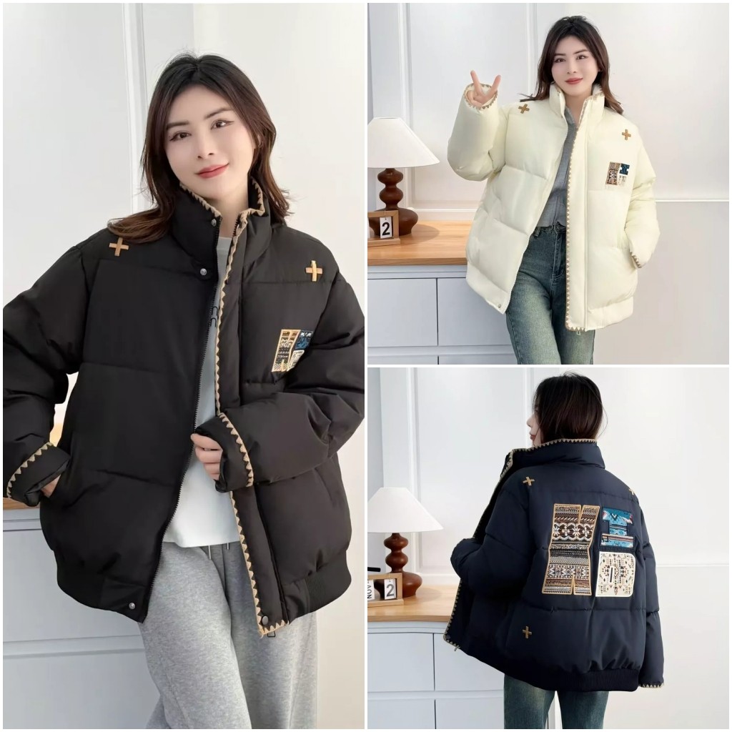 大码女装立领刺绣棉服胖mm宽松显瘦加厚保暖面包服棉袄,女装/女士精品,大码棉服,淘宝优惠券,粉丝福利购,淘宝优惠卷