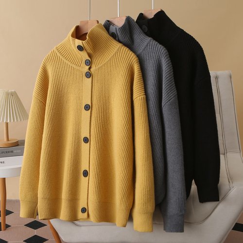 慵懒风宽松显瘦针织衫加厚外套