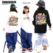 儿童街舞潮服男童嘻哈炸街套装 hiphop演出服 T恤长裤 个性 印花长袖