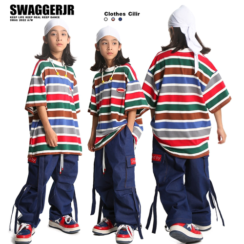 儿童街舞潮装宽松嘻哈演出服