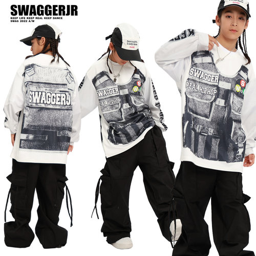 酷帅街舞童装hiphop潮牌演出服