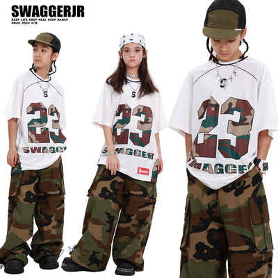 儿童街舞潮服套装男童嘻哈少儿hiphop爵士舞服装女童炸街表演出服