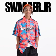 SwaggerJR cho bé trai áo sơ mi tay ngắn nam thủy thủ 2019 mới mùa hè đầm cotton hip-hop quần áo bé trai - Áo sơ mi