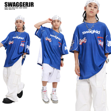 儿童街舞套装hiphop潮服潮牌T恤演出服男童嘻哈爵士女走秀表演服