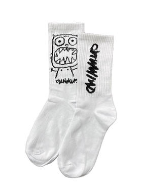 SWAGGER 儿童白色中筒袜男女孩同款学院风字母个性袜子