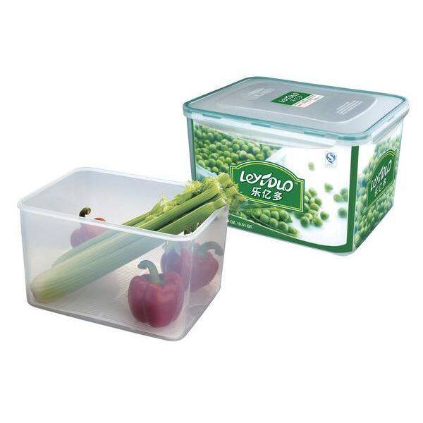 乐亿多保鲜盒 带隔板塑料密封防漏果蔬保鲜盒收纳盒cp114l 9000ml