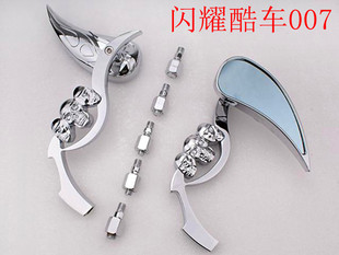 摩托车配件马格纳250铁马/沙都/竞速之星400改装复古后视镜反光镜