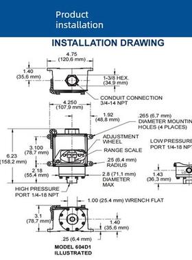 美国Ccs压差开关604D1/604D2/604Dm1/604Dm2/604Dz/1-7011