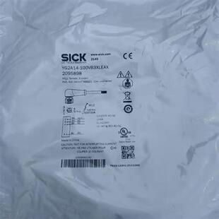 SICK接插件连接线YG2A14-100VB3XLEAX原装全新正品M12弯头10M