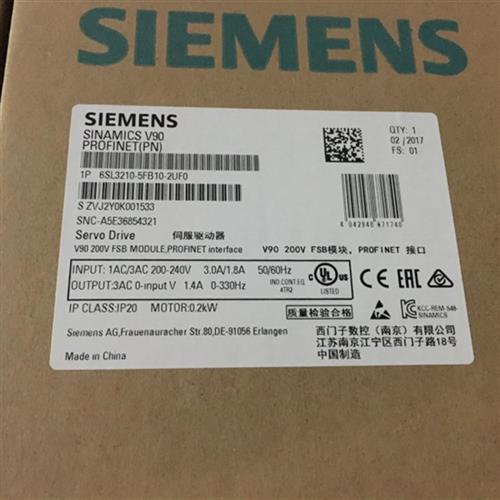 6SL3210-5FB10-2UF0 SINAMICS V90含 PROFINET 输入电压