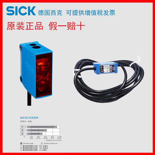德国西克SICK光电开关 GTB10-P1212 远距离漫反射背景抑制PNP