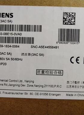 6SL3203-0BE15-0VA0 V EMC 过滤器 200 V - 480 V 三相交流