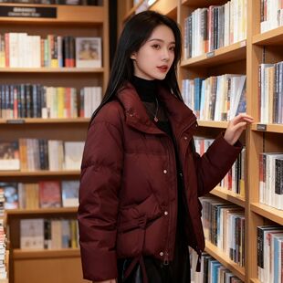 牛津布国标鸭绒羽绒服女2025冬季新款中青年妈妈宽松保暖百搭外套