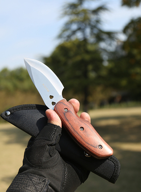 G&B 出口餐刀户外野餐刀不锈钢水果刀随身小刀野营防木柄