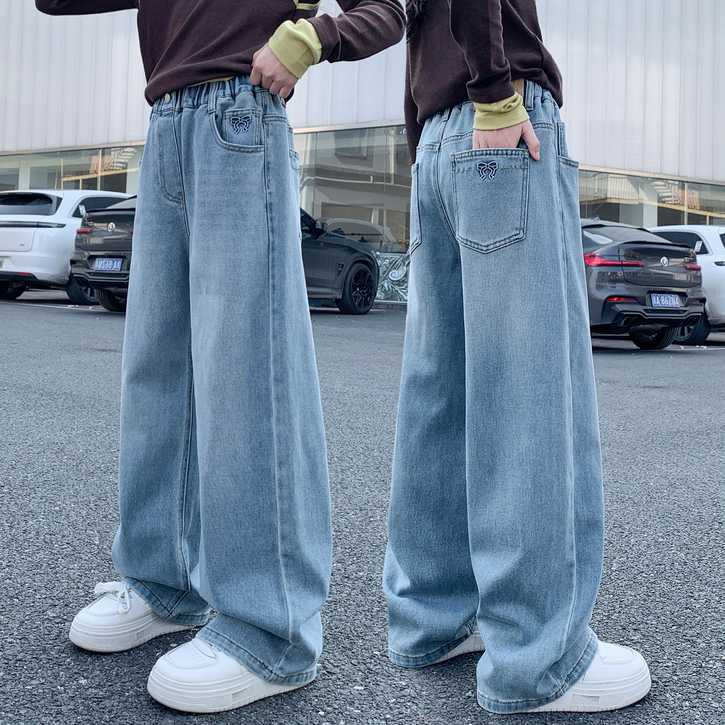 童装女童牛仔阔腿裤春秋季中大儿童宽松百搭直筒裤春款2026长裤子,童装/婴儿装/亲子装,裤子,淘宝优惠券,粉丝福利购,淘宝优惠卷