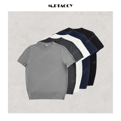 C0S简约针织短袖T恤针织衫女