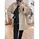 桃桃家 高支高密100%纯棉翻领松弛感中长风衣外套1037 南坪晚风