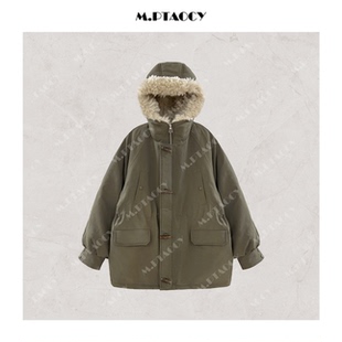 桃桃家 重工酵洗超轻超暖派克服90三星鹅绒羽绒服1079 三星鹅王