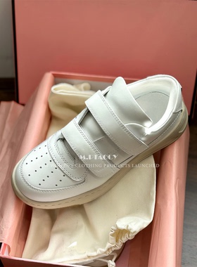 桃桃家【横扫版 ac小白鞋】封顶之作 厚底魔术贴真皮休闲板鞋1077