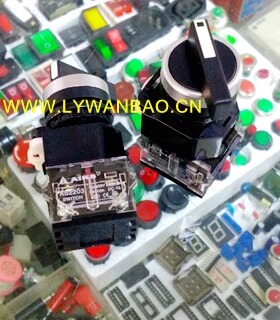AIKS爱克斯选择旋转开关AS2203-11CX/2/B黑色长柄二档2位一开一闭