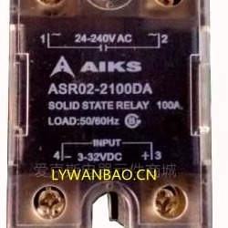 原装AIKS爱克斯固态继电器ASR02-2100DA直流控制100A