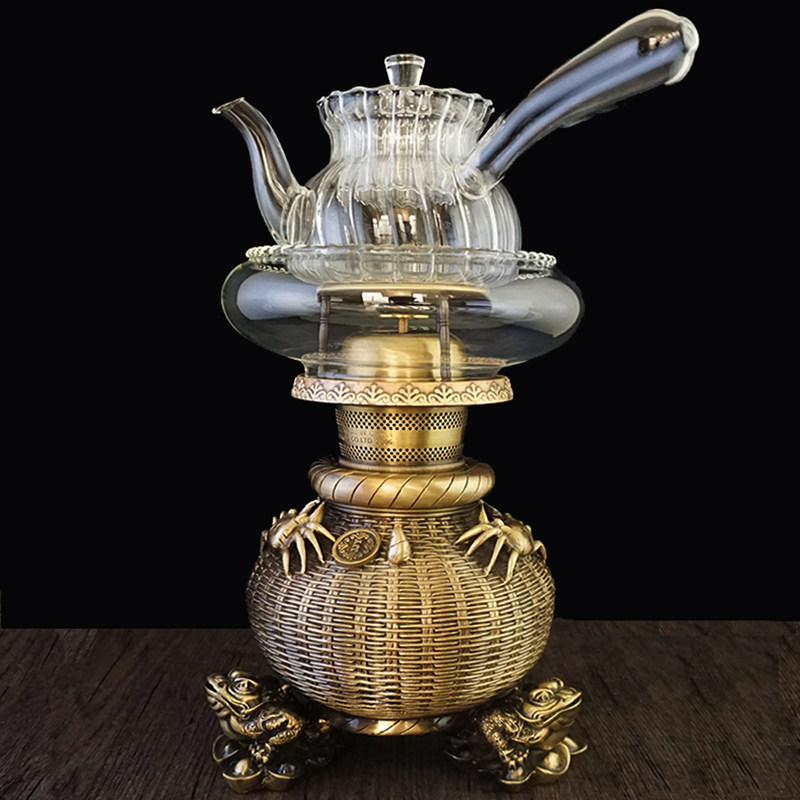 厂家直销家家有空气灯煤油灯煮茶炉烧水纯铜中式功夫茶具套装茶灯|msdalam kategori pinggan mangkuk, set teh, Kung Fu teh - dari Buy2taobao.com untuk memberikan perkhidmatan ejen Taobao profesional membeli