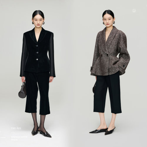 安上高定丝绒真丝羊毛显瘦capri